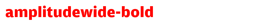 AmplitudeWide-Bold_英文字体字体效果展示